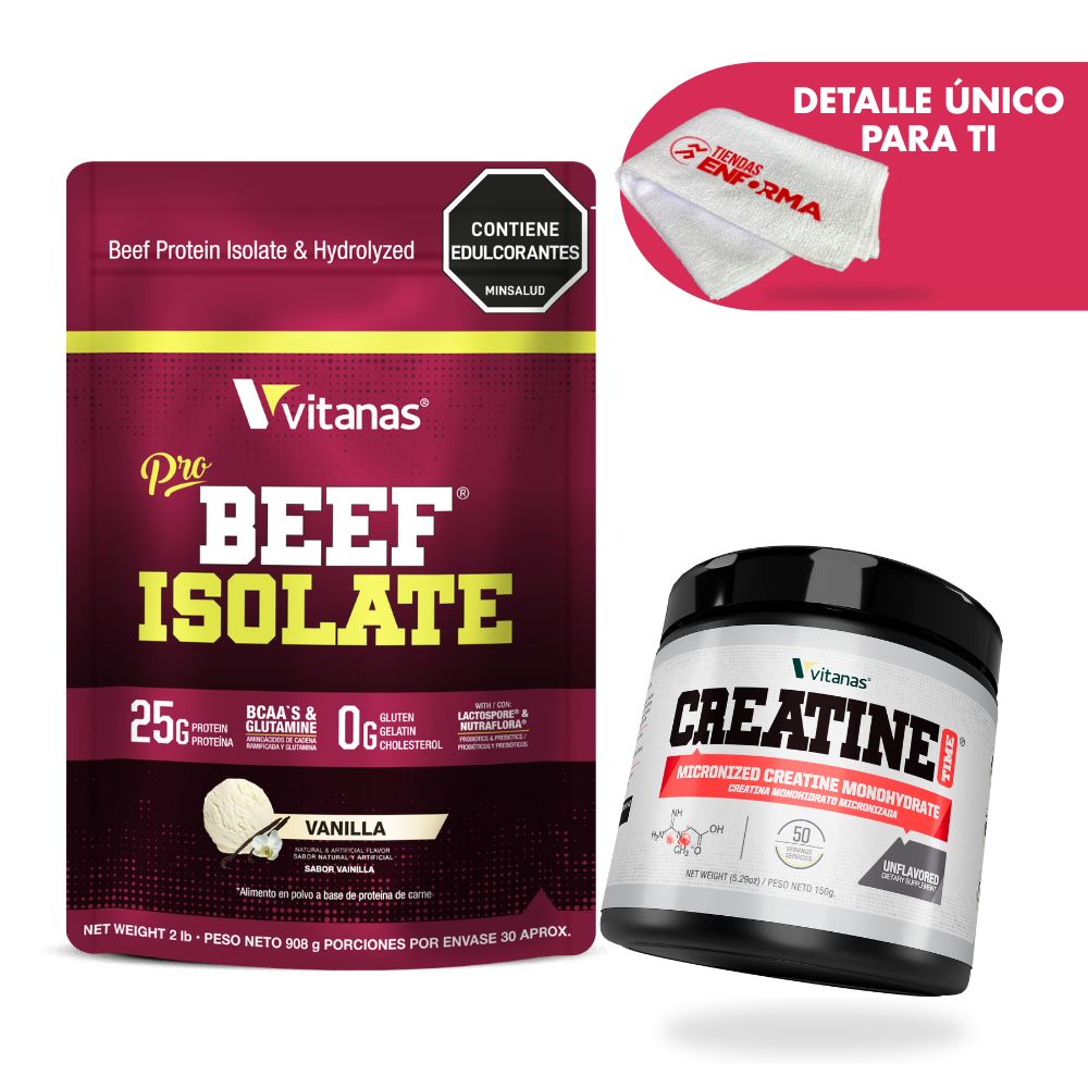 COMBO VITANAS PRO: PROTEINA LIMPIA DE CARNE + CREATINA MONOHIDRATO