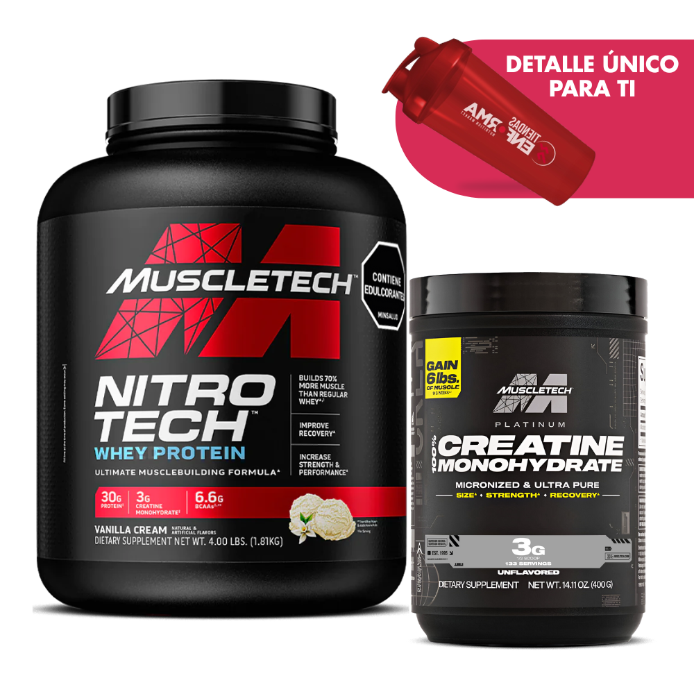 COMBO NITRO PLATINUM: PROTEINA LIMPIA + CREATINA MONOHIDRATO