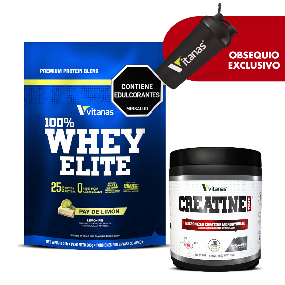 COMBO VITANAS TIME: PROTEINA WHEY + CREATINA MONOHIDRATO