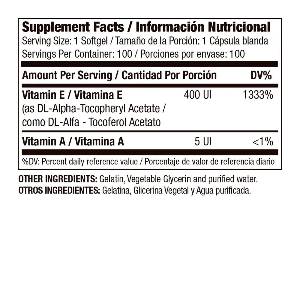 VITAMINA E 400UI X100