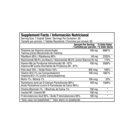 B-100 COMPLEX 50 TABLETAS