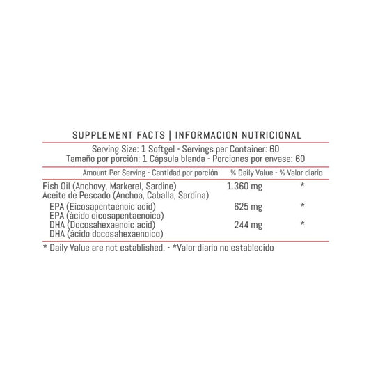 FISH OMEGA 3 1360MG 60 CAPSULAS
