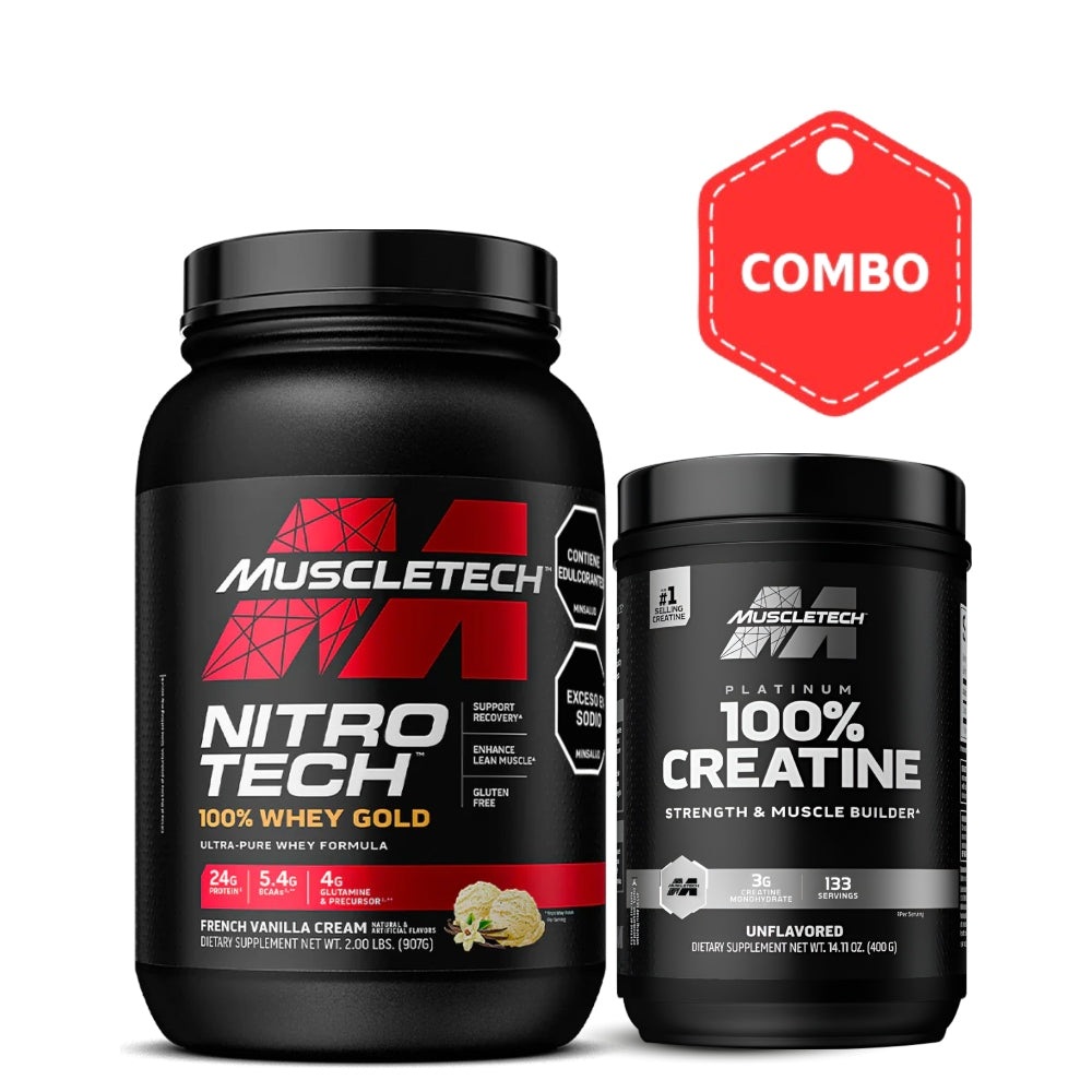 COMBO NITRO MUSCLETECH: PROTEINA WHEY GOLD 2 LB + CREATNA MONOHIDRATO