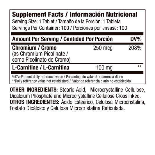 suplemento picolinato de cromo