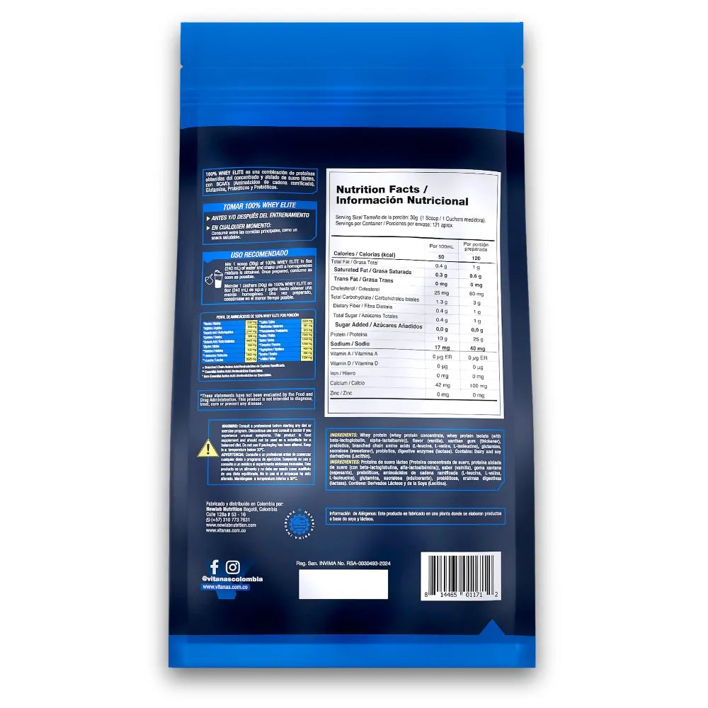 100% PROTEÍNA WHEY  ELITE 8 LB - PROTEINA WHEY