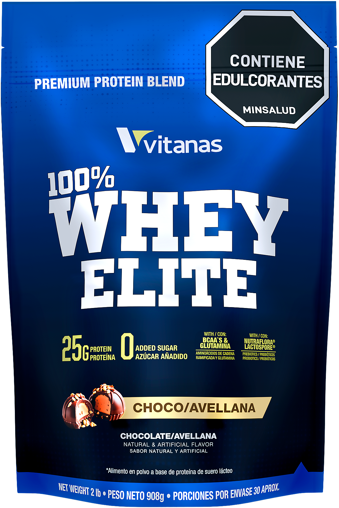 100%  PROTEINA WHEY ELITE /2 LB