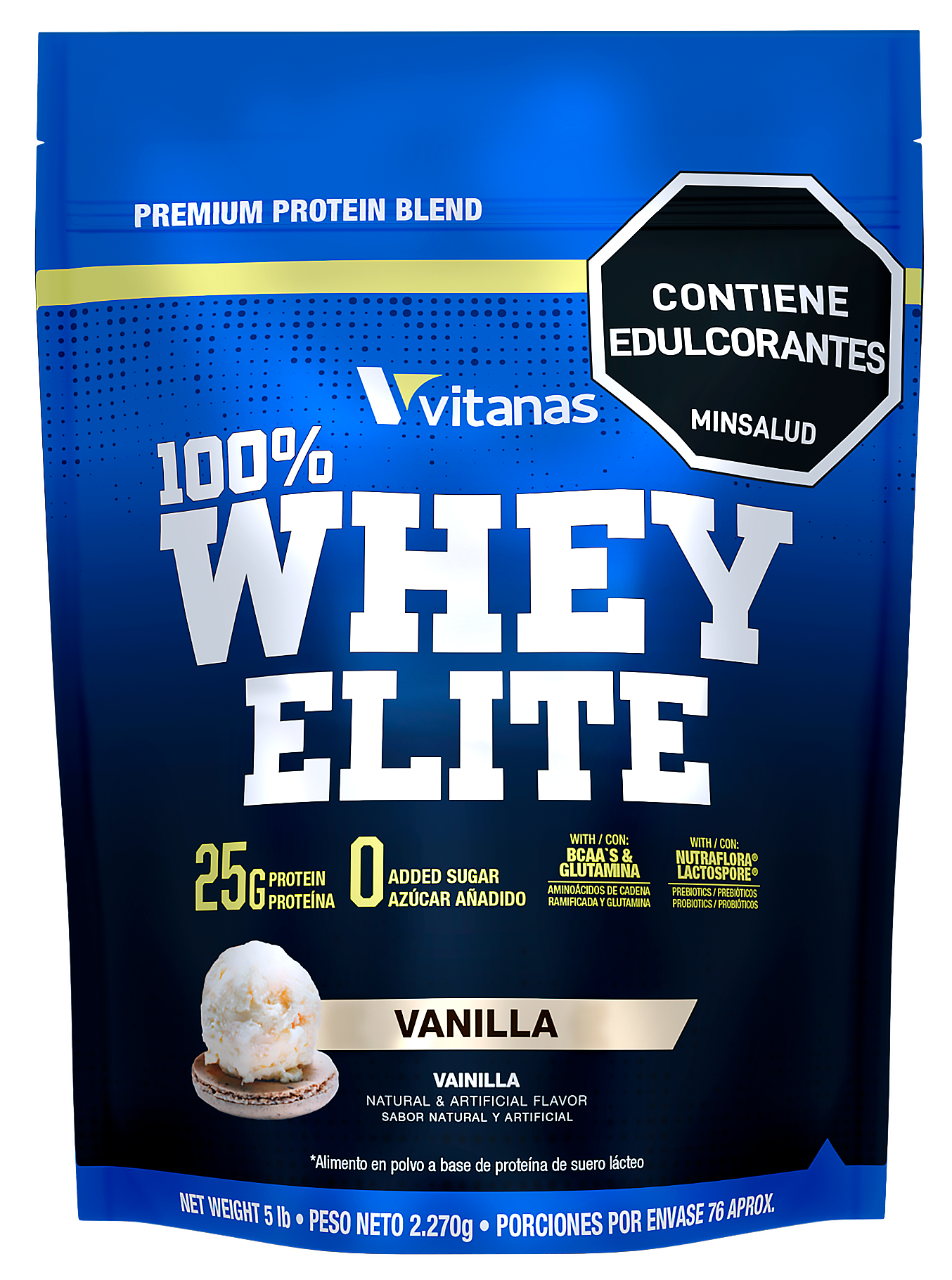 100% PROTEÍNA WHEY ELITE /5 LB