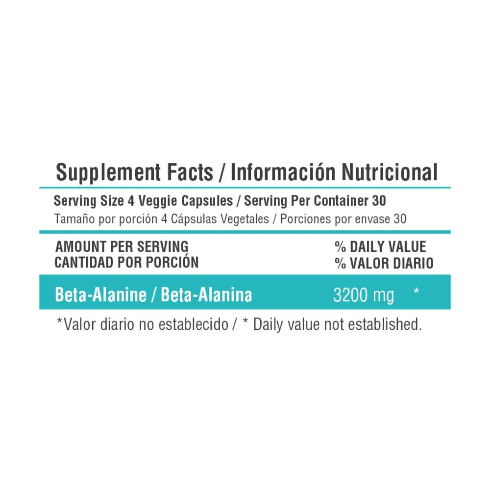 BETA-ALANINE 3200 MG TABLA