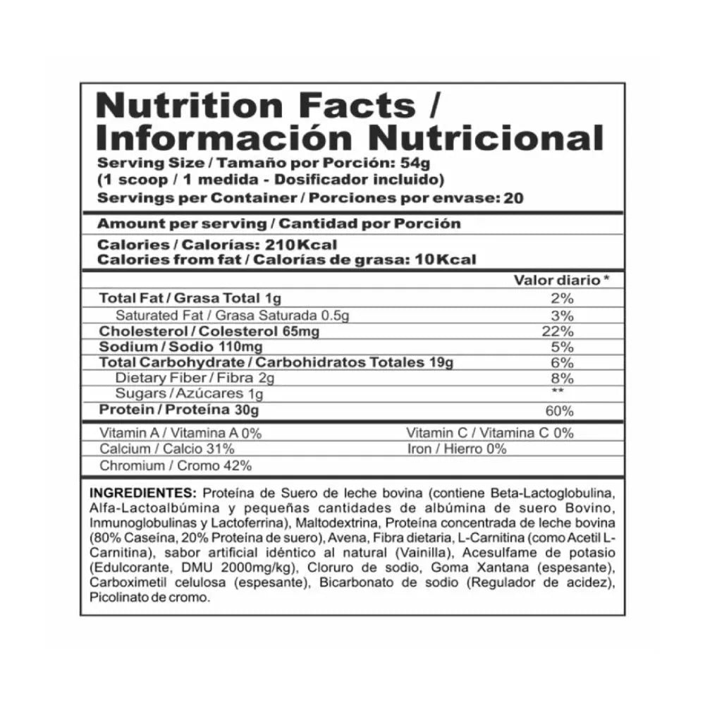 BI PRO RIPPED 2LBS TABLA