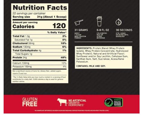 GOLD STANDARD 100% WHEY PROTEIN - 2 LB