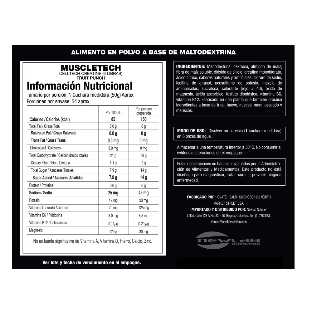 CELL TECH  CREATINE 6 LB - CREATINA CON AMINOACIDOS