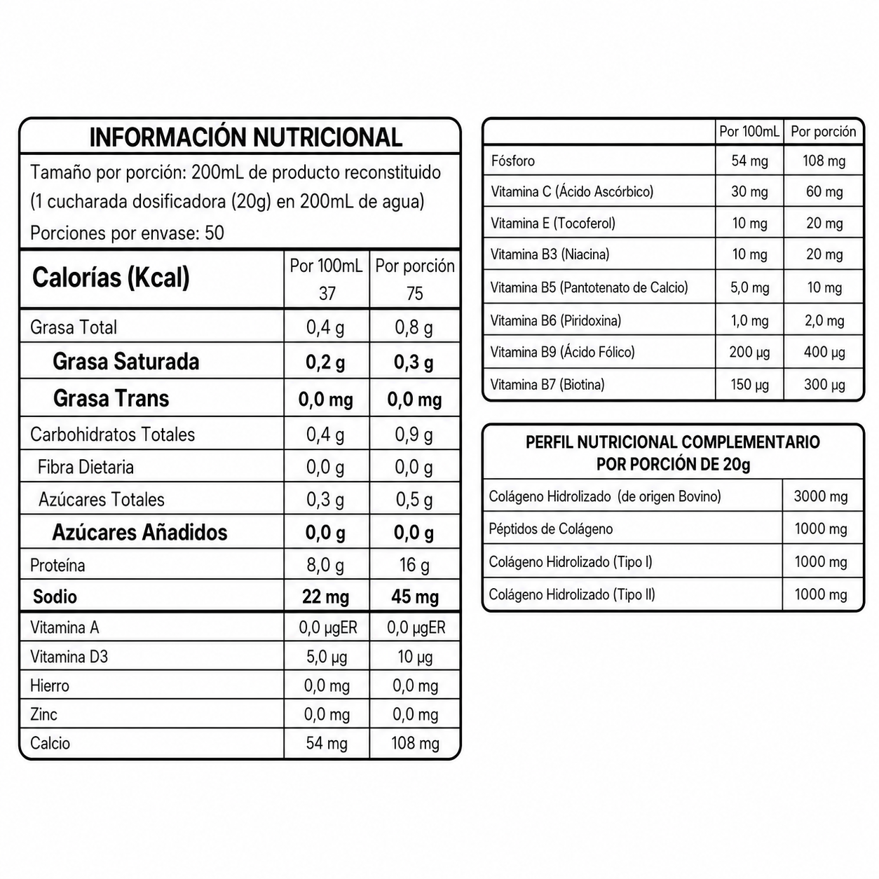 COLAGENO HIDROLIZADO - 50 PORCIONES