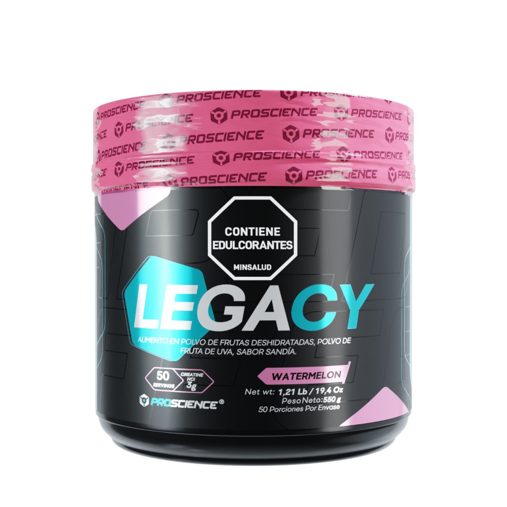 Legacy Proscience es una creatina HCL diseñada para llevar tu rendimiento físico al siguiente nivel.
 Este suplemento ayuda a mejorar la fuerza, la masa muscular y la recuperación. Es ideal para quienes buscan un impulso significativo en sus rutinas de ejercicio.