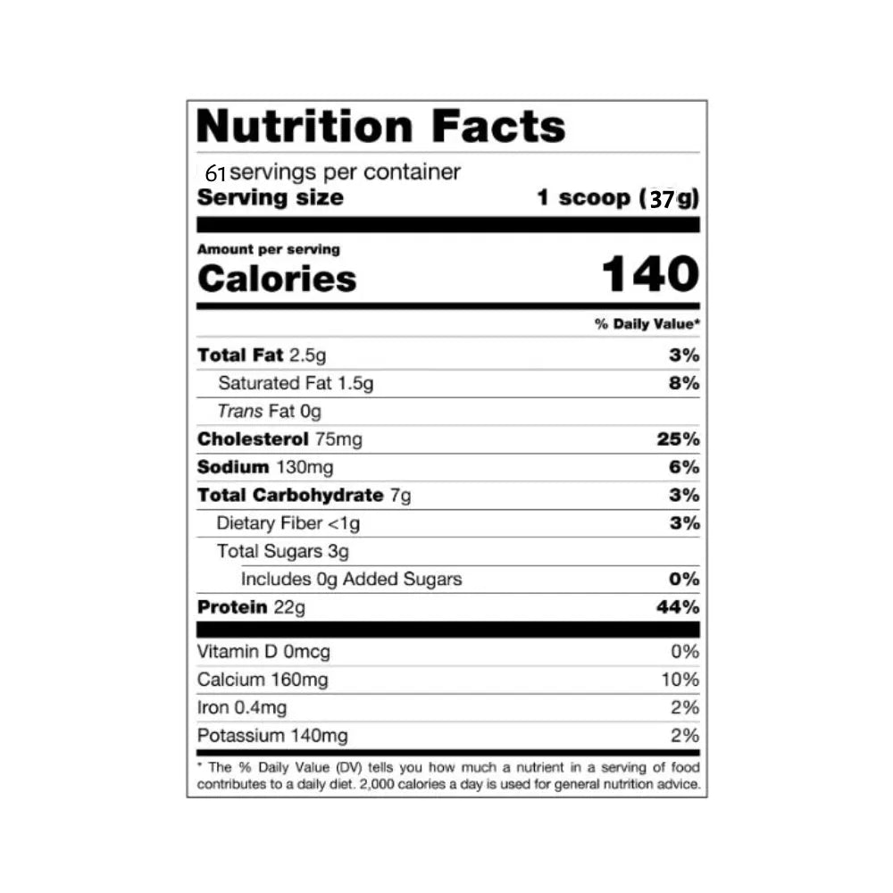 MUTANT WHEY 5LBS tabla