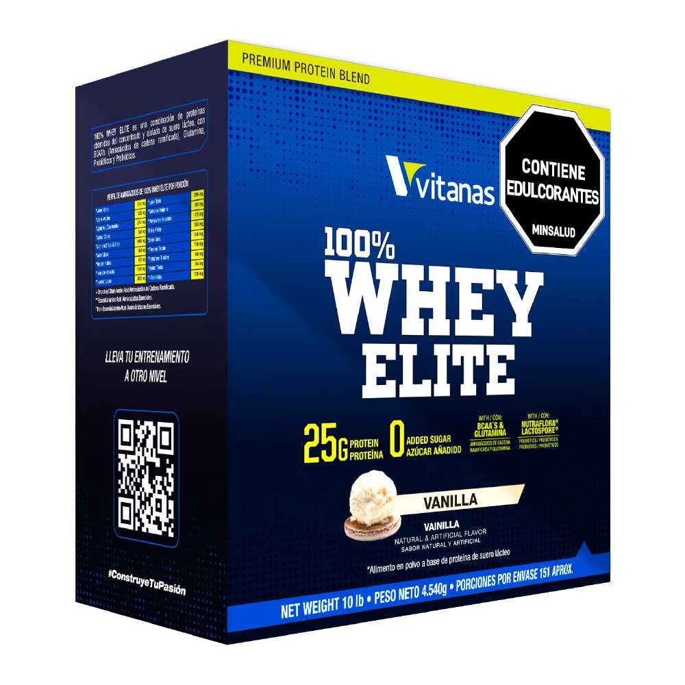 100% PROTEÍNA WHEY  ELITE /10 LB