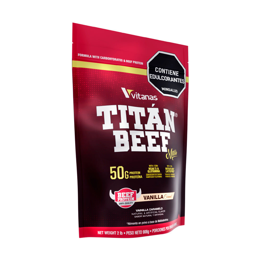 TITAN BEEF MASS 2 LB - PROTEINA HIPERCALORICA DE CARNE
