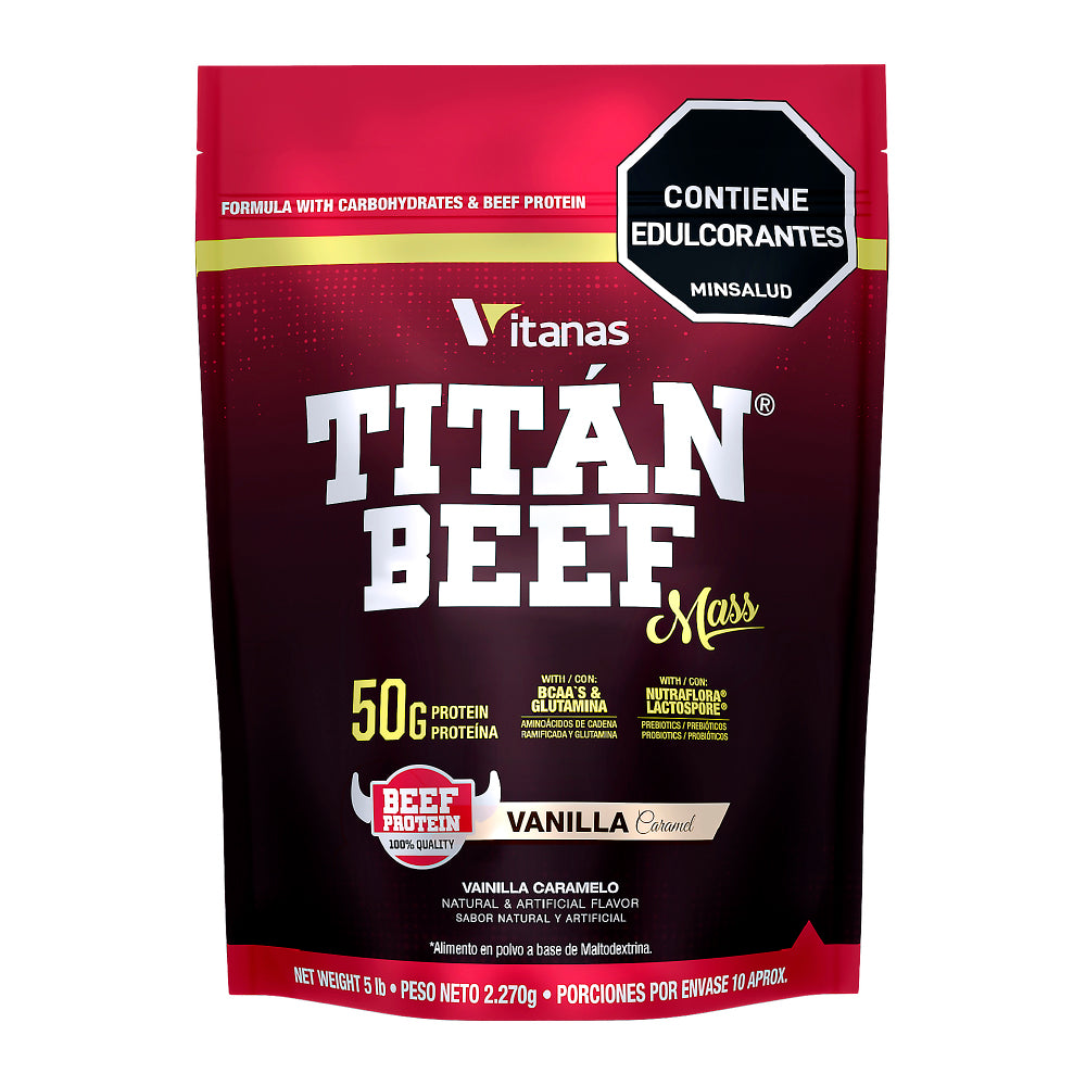 TITAN BEEF MASS 5 LB - PROTEINA HIPERCALORICA DE CARNE