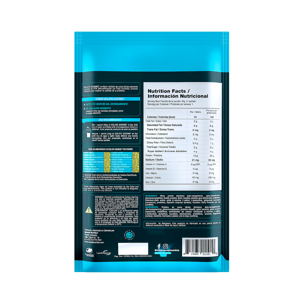 ISOLATE GOURMET DISPLAY - 15 SACHETS