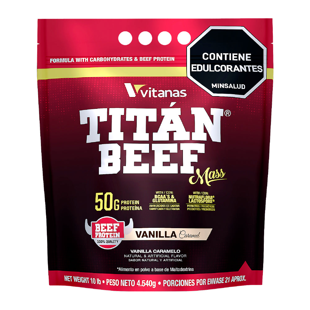 TITAN BEEF MASS 10 LB - PROTEINA HIPERCALORICA DE CARNE