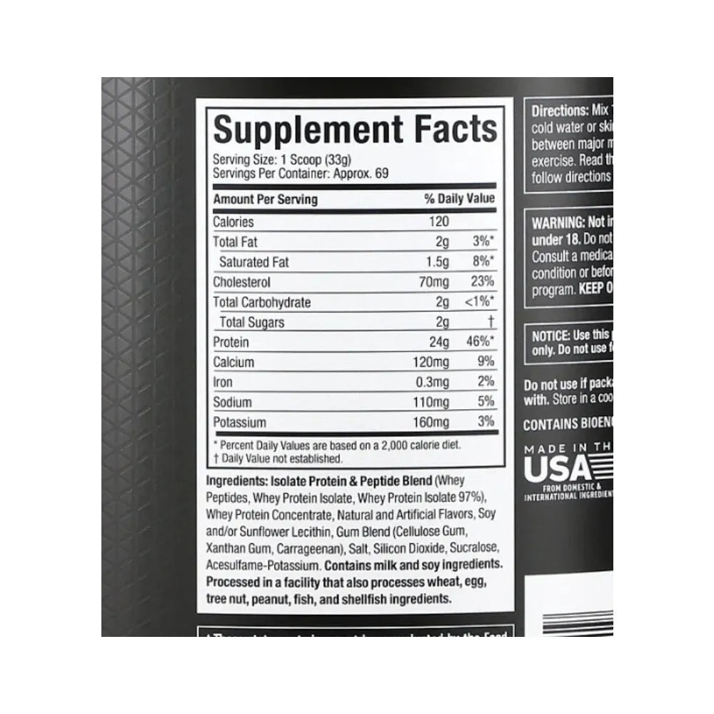 NITRO TECH WHEY GOLD 5LBS tabla