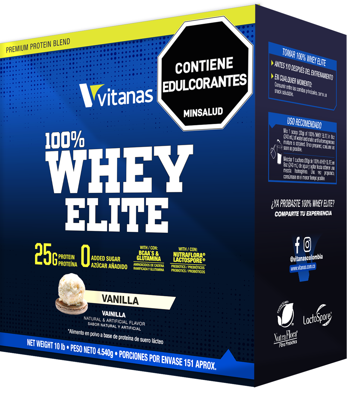 100% PROTEÍNA WHEY  ELITE /10 LB