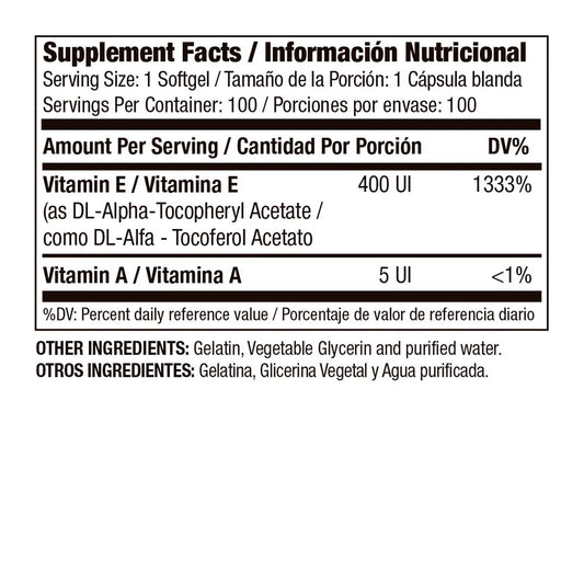 VITAMINA E 400UI X100