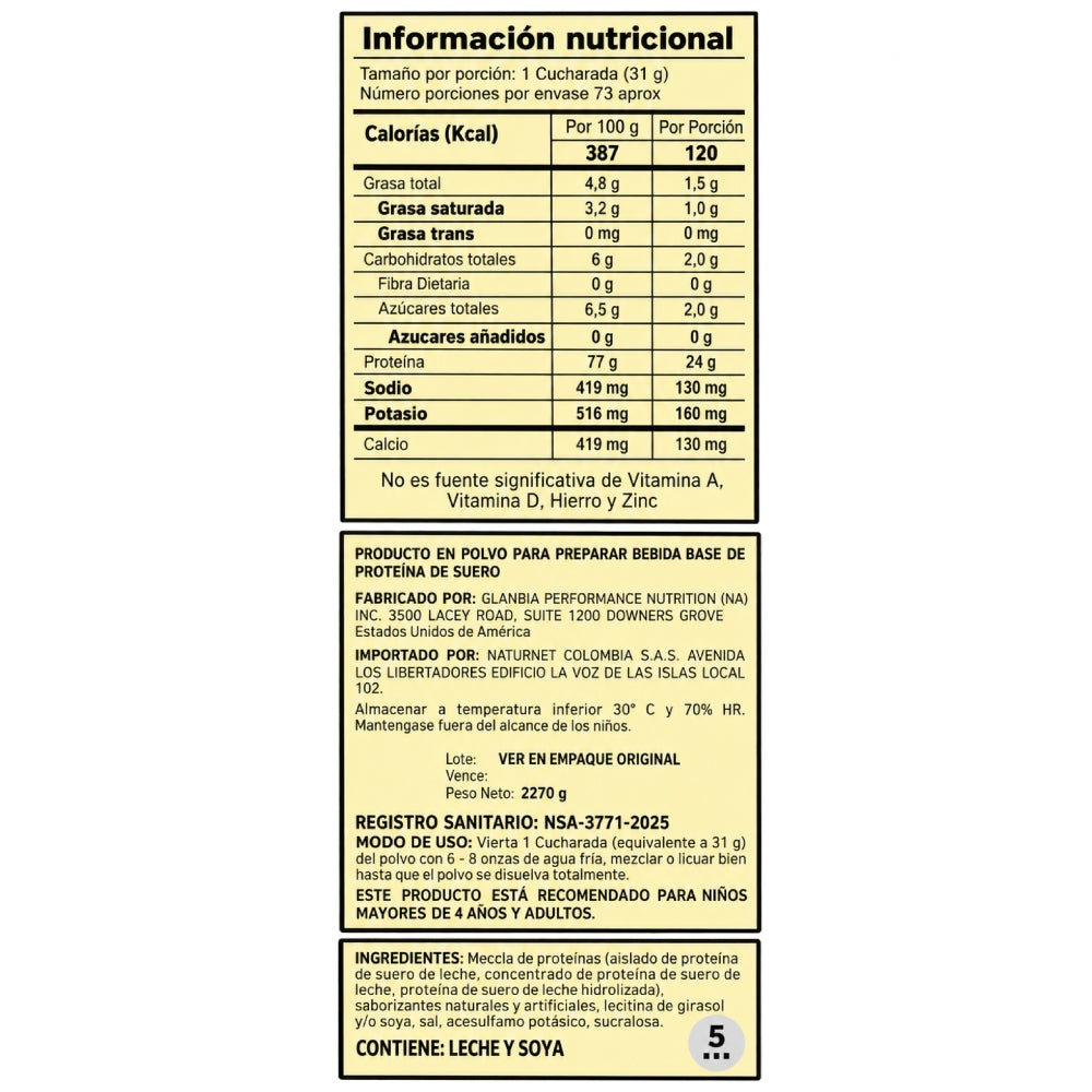 GOLD STANDARD 100% WHEY PROTEIN - 5 LB