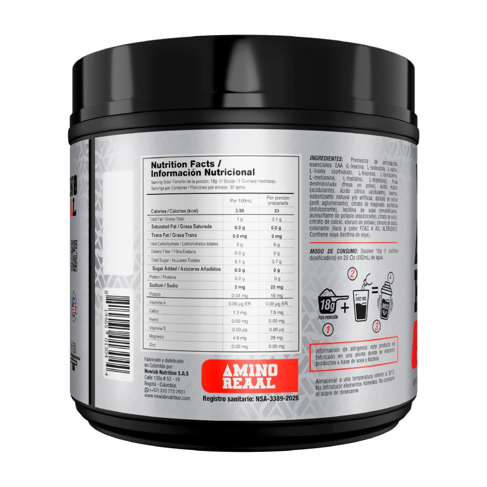 AMINO REAAL+ELETROLYTES - 30 SERV. - AMINOACIDOS EAA'S