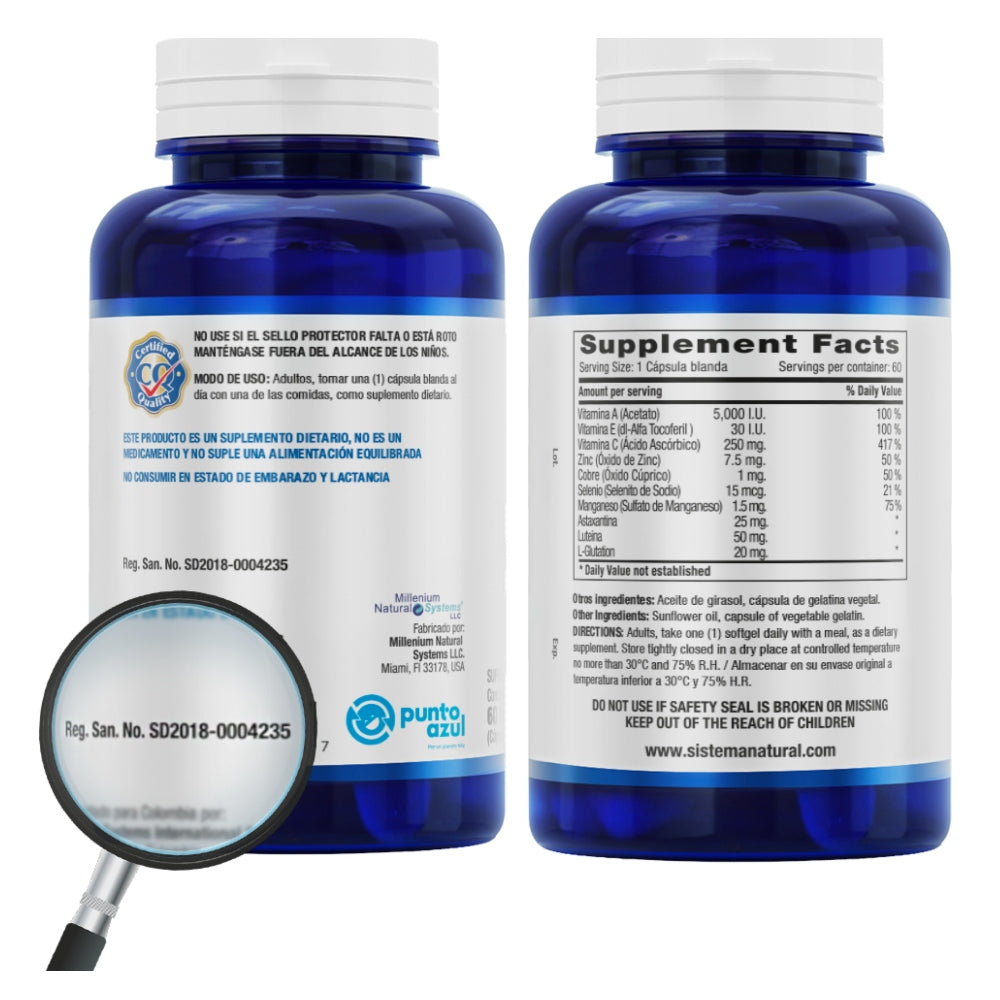 ANTIOXIPLUS MINERALS 60 SOFTGELS - COMPLEJO ANTIOXIDANTE