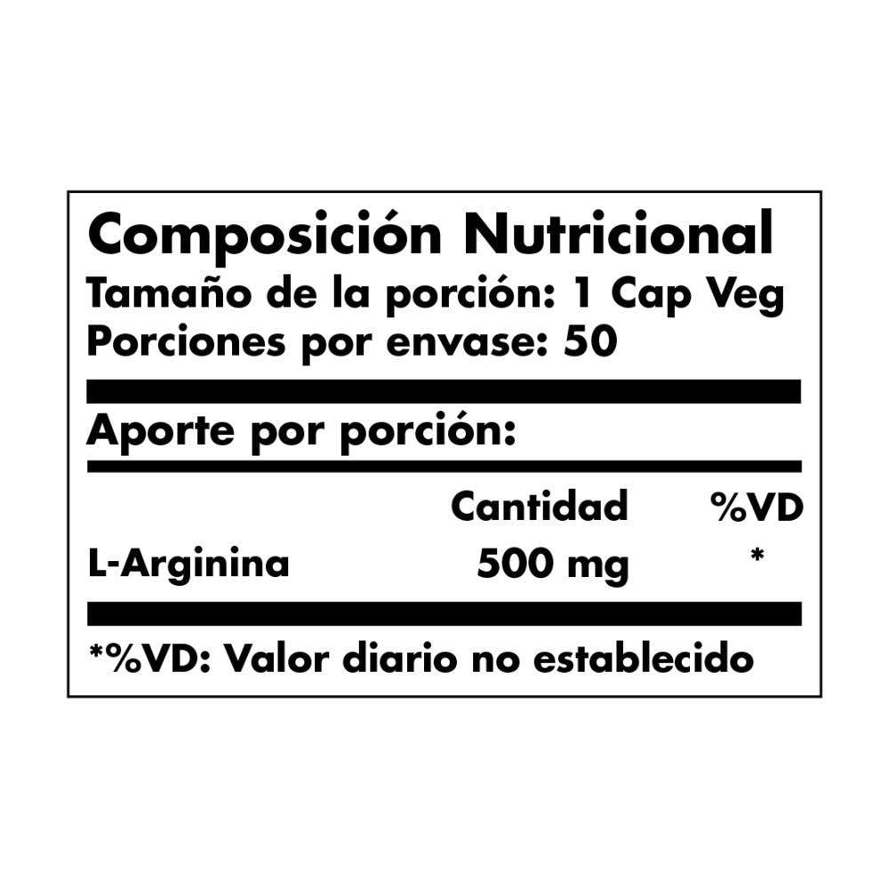 L-ARGININE 500 MG - 50 TABLETAS