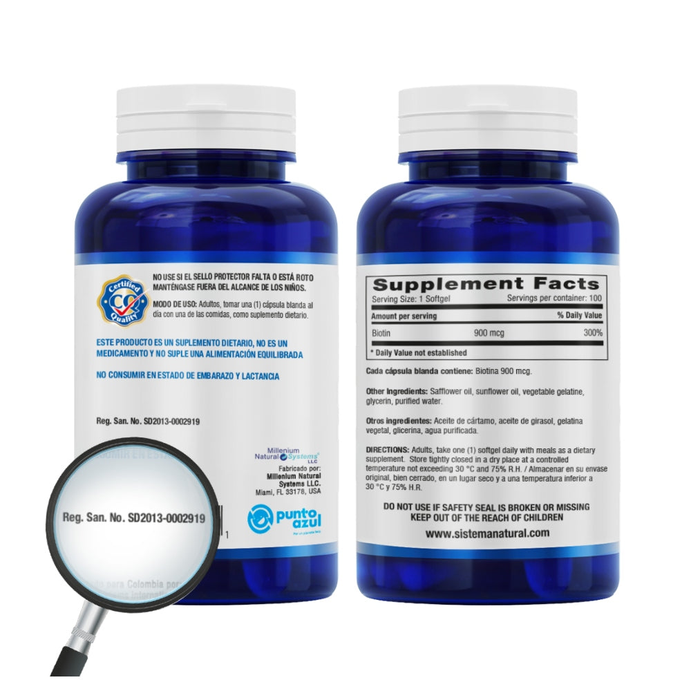 BIOTINA 900 MCG