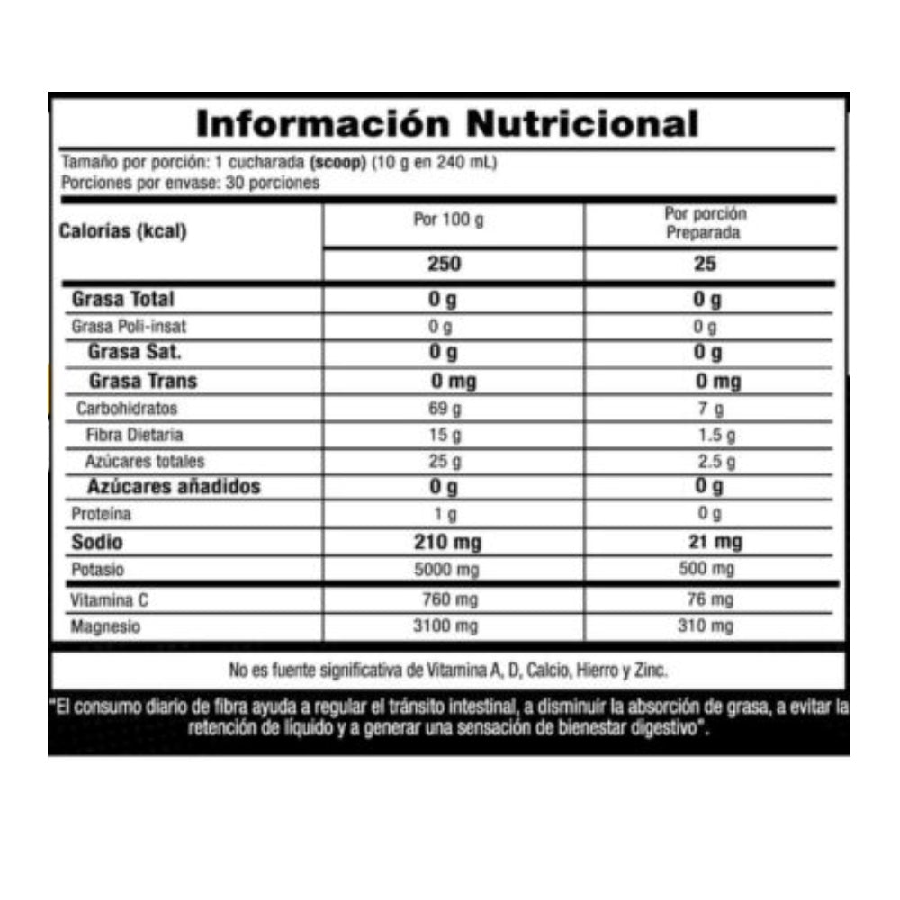 CITRATO DE MAGNESIO + CITRATO DE POTASIO 300 G