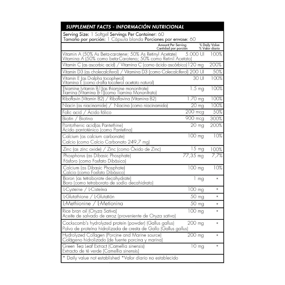 collagen-biotin-complex-tabla-nutricional-healthyamerica