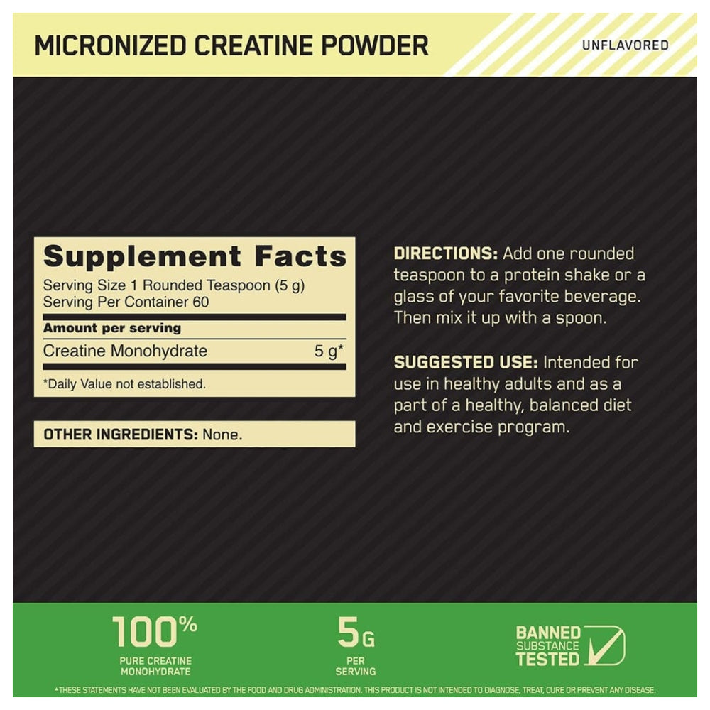 MICRONIZED CREATINE POWDER / 60 SERVICIOS