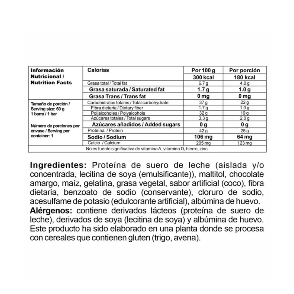 BARRAS DE PROTEINA FITBAR /60G- UNIDAD