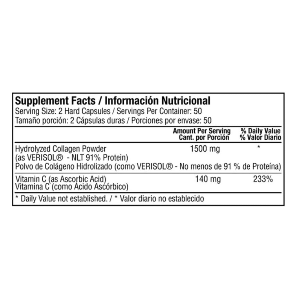 HYDROLYZED COLLAGEN COMPLEX PLUS VITAMIN C 1500 MG