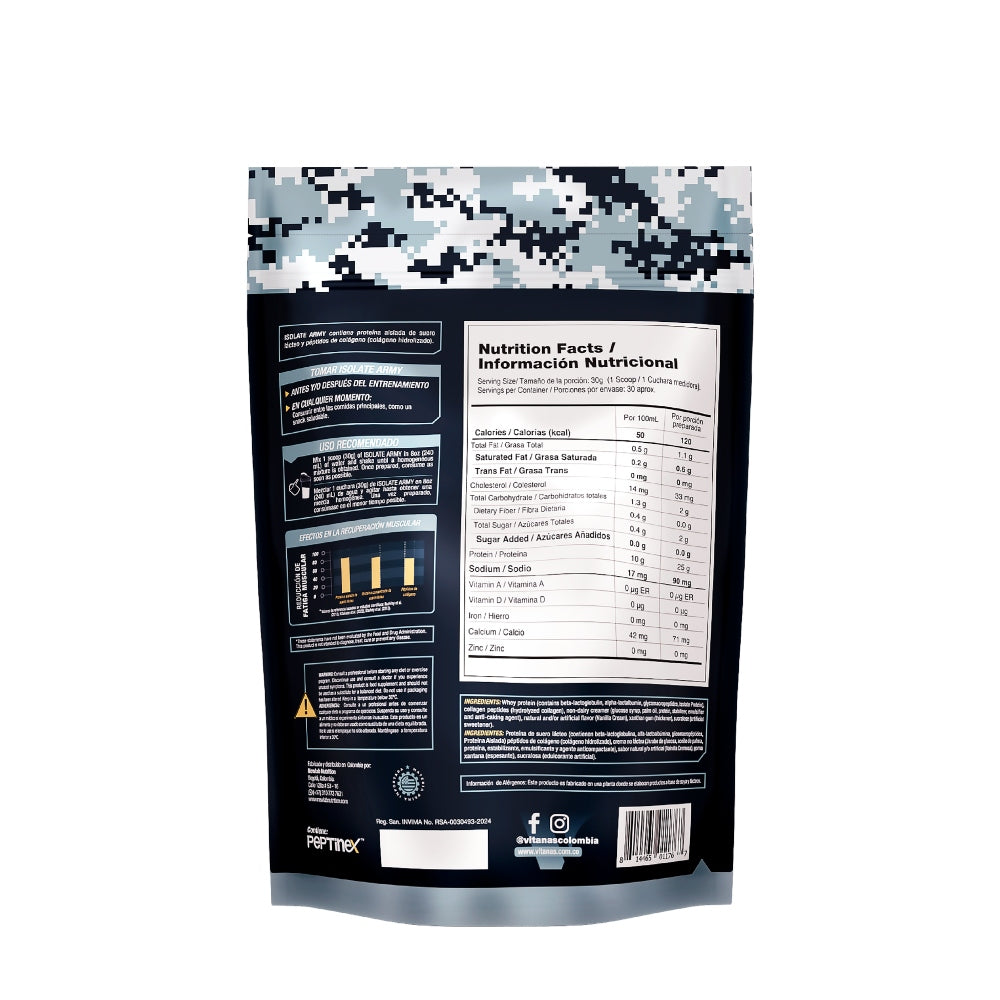 ISOLATE ARMY 2LB - PROTEINA AISLADA CON COLÁGENO