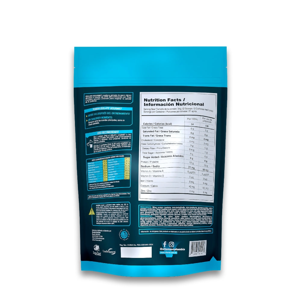 ISOLATE GOURMET 2 LB - PROTEINA AISLADA
