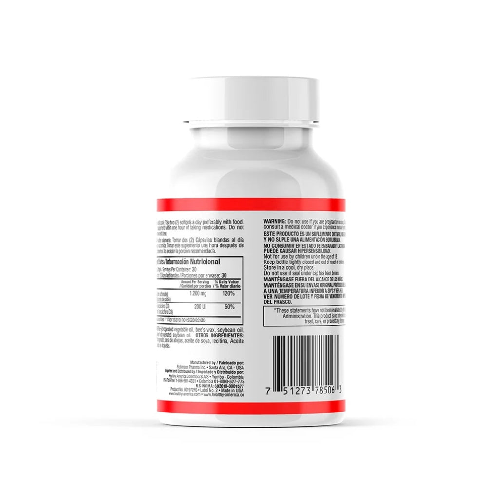 LIQUID ABSORBABLE CALCIUM 1200MG PLUS VITAMIN D3 - 60 SOFTGELS