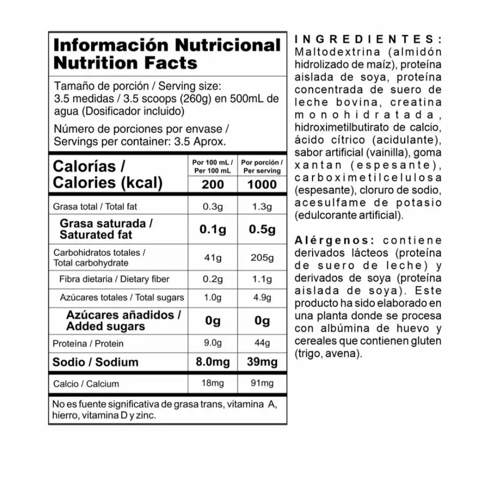 MEGAPLEX CREATINE POWER 2 LB - PROTEINA HIPERCALORICA