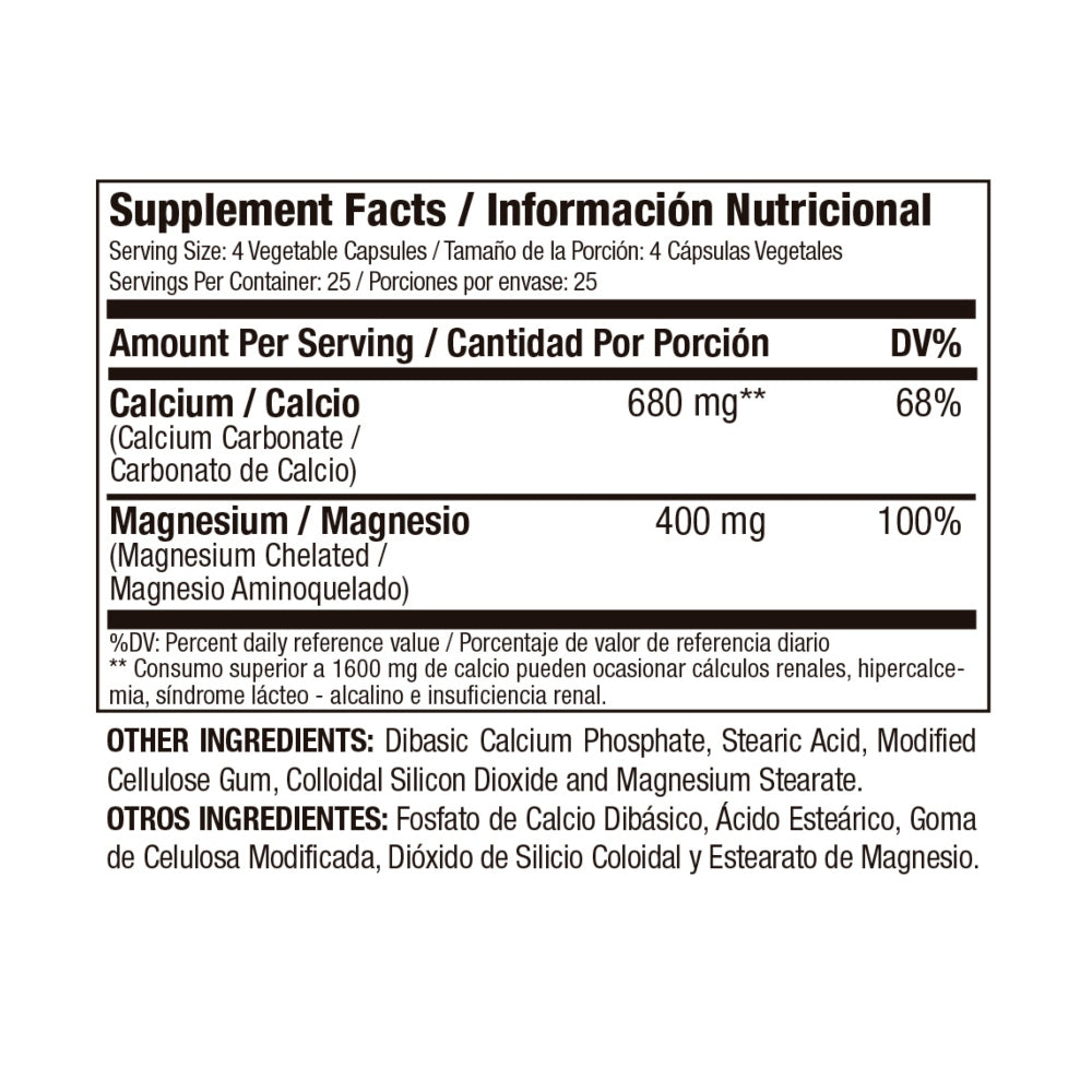 MAGNESIUM CHELATED 400MG -MAGNESIO QUELADO