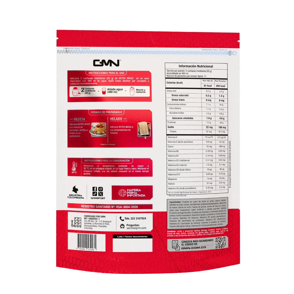 NITRO MASS 2 LB - PROTEINA WHEY