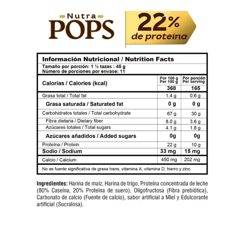 NUTRAPOP - CEREAL PROTEICO