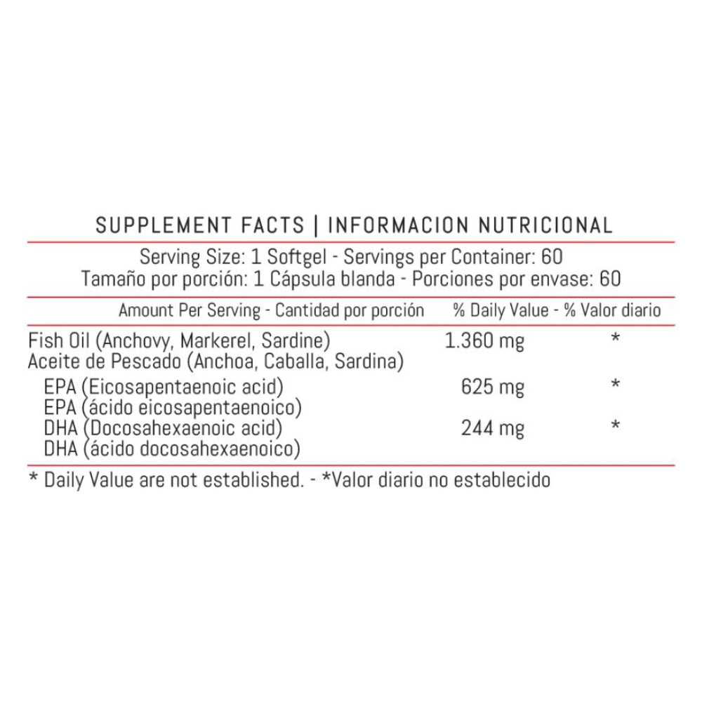 FISH OMEGA 3 1360 MG - 60 CAPSULAS