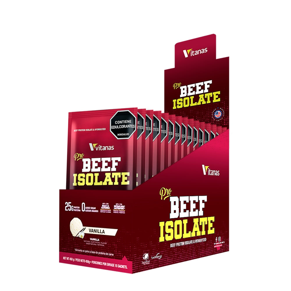 PROTEINA AISLADA E HIDROLIZADA: PRO BEEF ISOLATE / 15 SACHETS