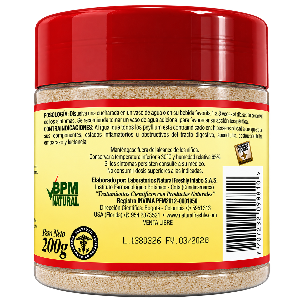 PSYLLIUM 200 G - FIBRA NATURAL