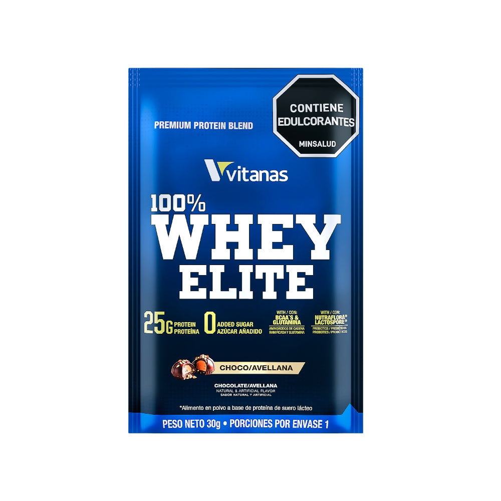 100% WHEY ELITE CHOCOAVELLANA DISPLAY - 15 SACHETS