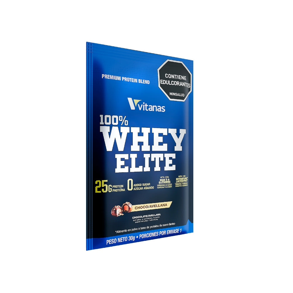 100% WHEY ELITE CHOCOAVELLANA DISPLAY - 15 SACHETS