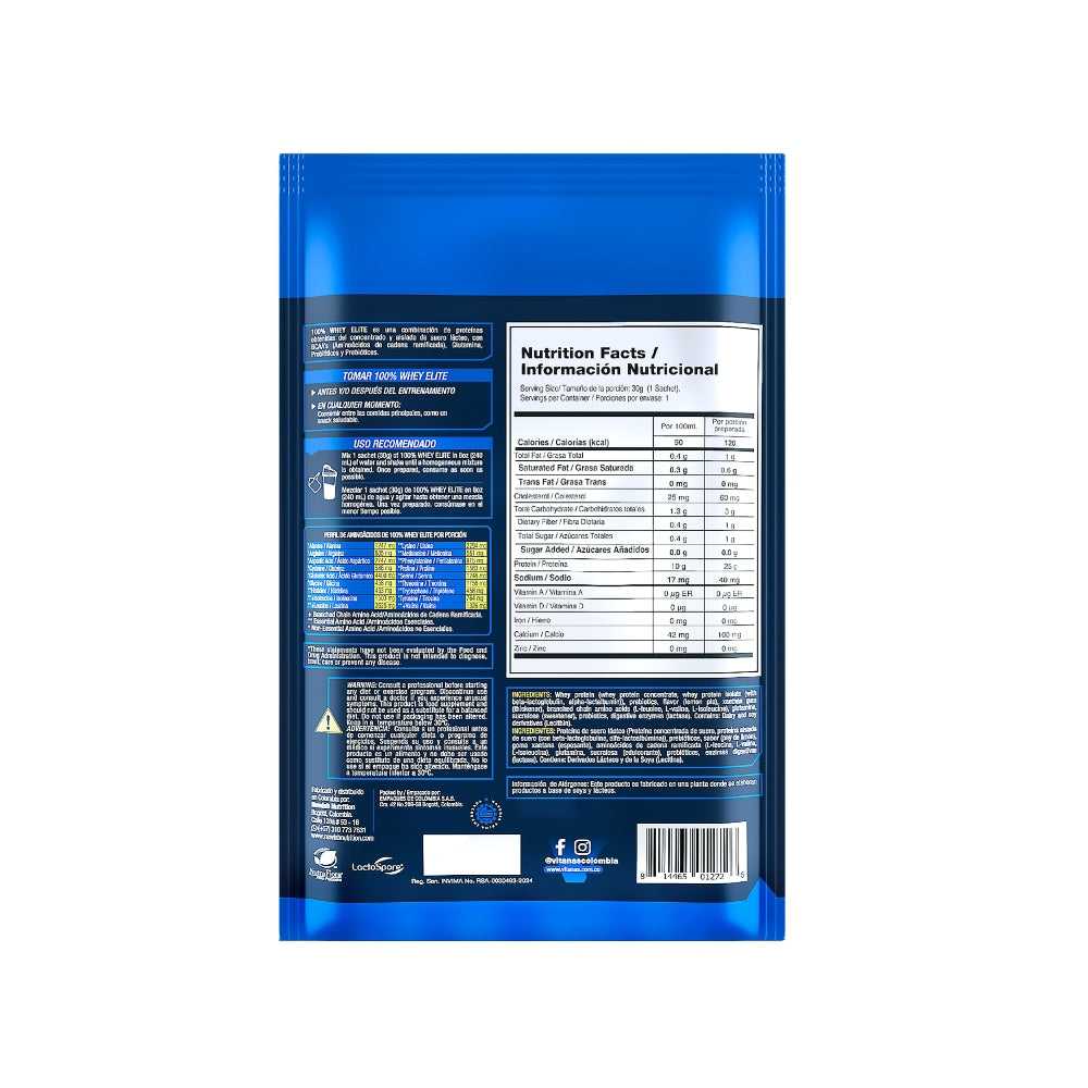 100% WHEY ELITE CHOCOAVELLANA DISPLAY - 15 SACHETS