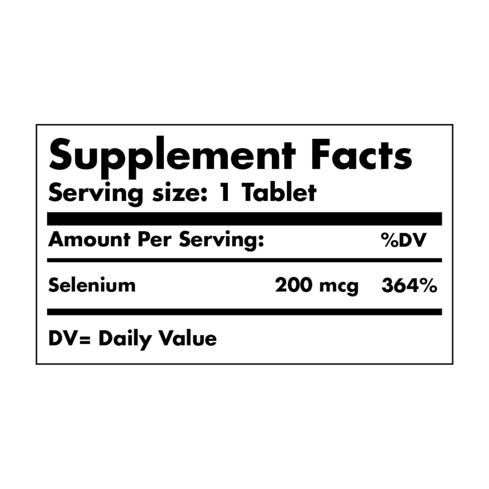 SELENIUM 200 MCG - 100 TABLETAS